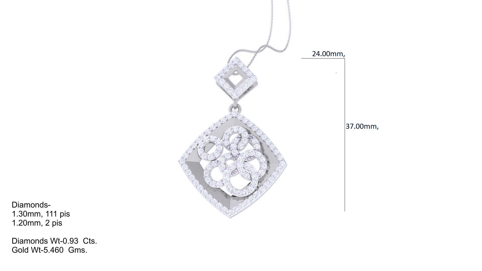 High Jewelry Pendant Earrings Set 3dm stl obj mtl gltf glb 3D print model_13