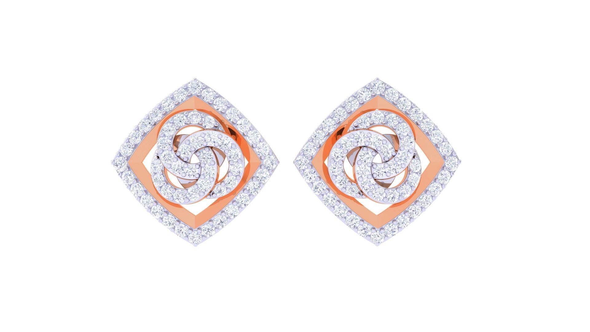 High Jewelry Pendant Earrings Set 3dm stl obj mtl gltf glb 3D print model_5