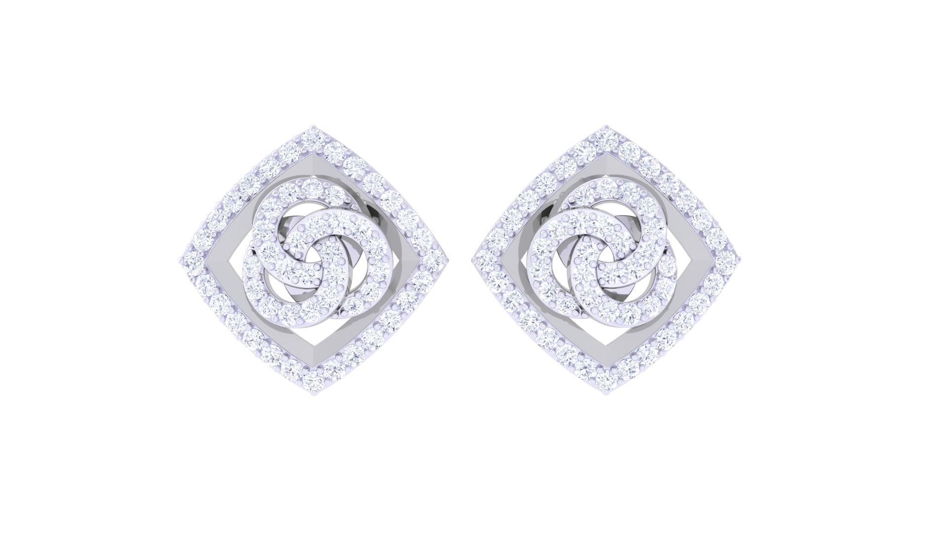 High Jewelry Pendant Earrings Set 3dm stl obj mtl gltf glb 3D print model_6