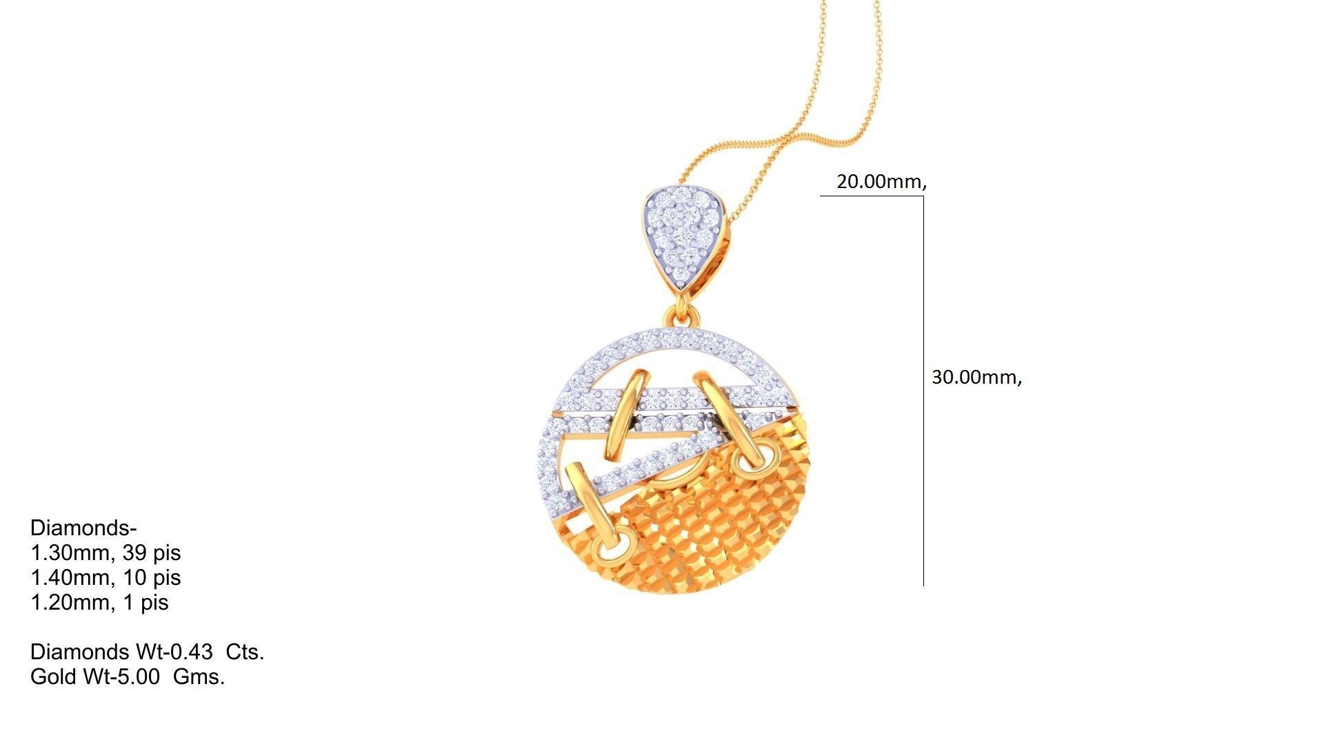 High Jewelry Pendant Earrings Set 3dm stl obj mtl gltf glb 3D print model_12