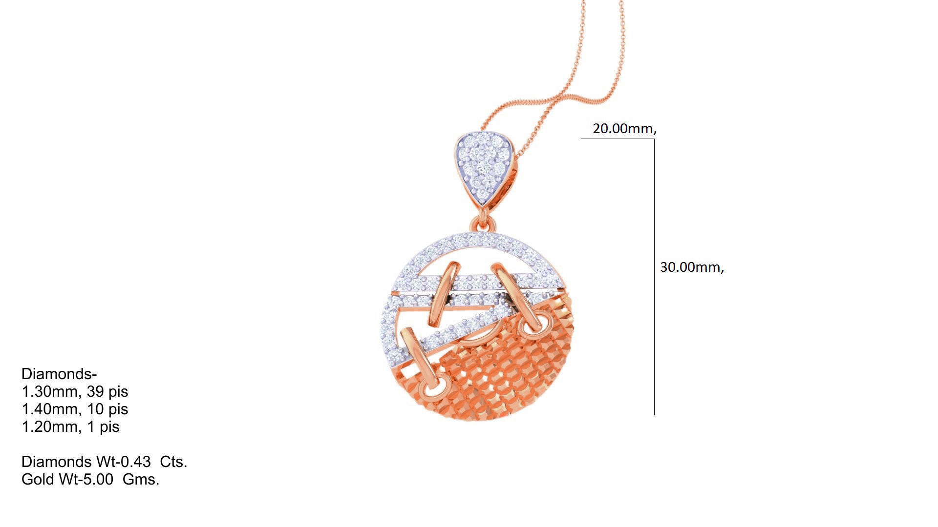 High Jewelry Pendant Earrings Set 3dm stl obj mtl gltf glb 3D print model_14