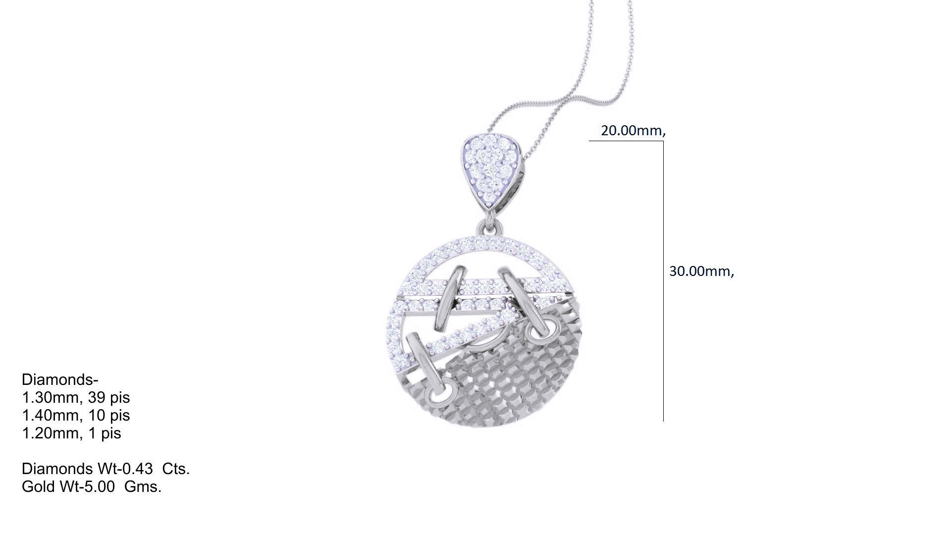 High Jewelry Pendant Earrings Set 3dm stl obj mtl gltf glb 3D print model_13