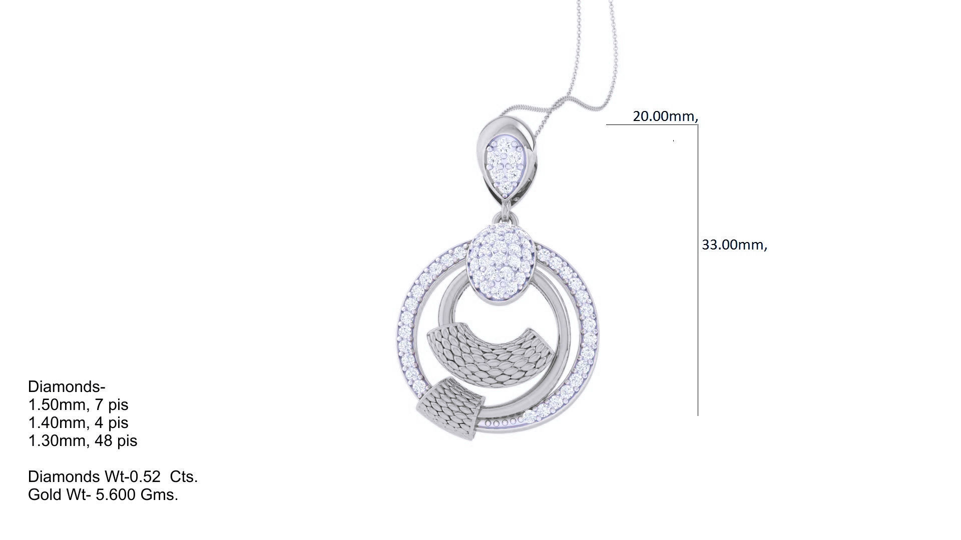 High Jewelry Pendant Earrings Set 3dm stl obj mtl gltf glb 3D print model_15