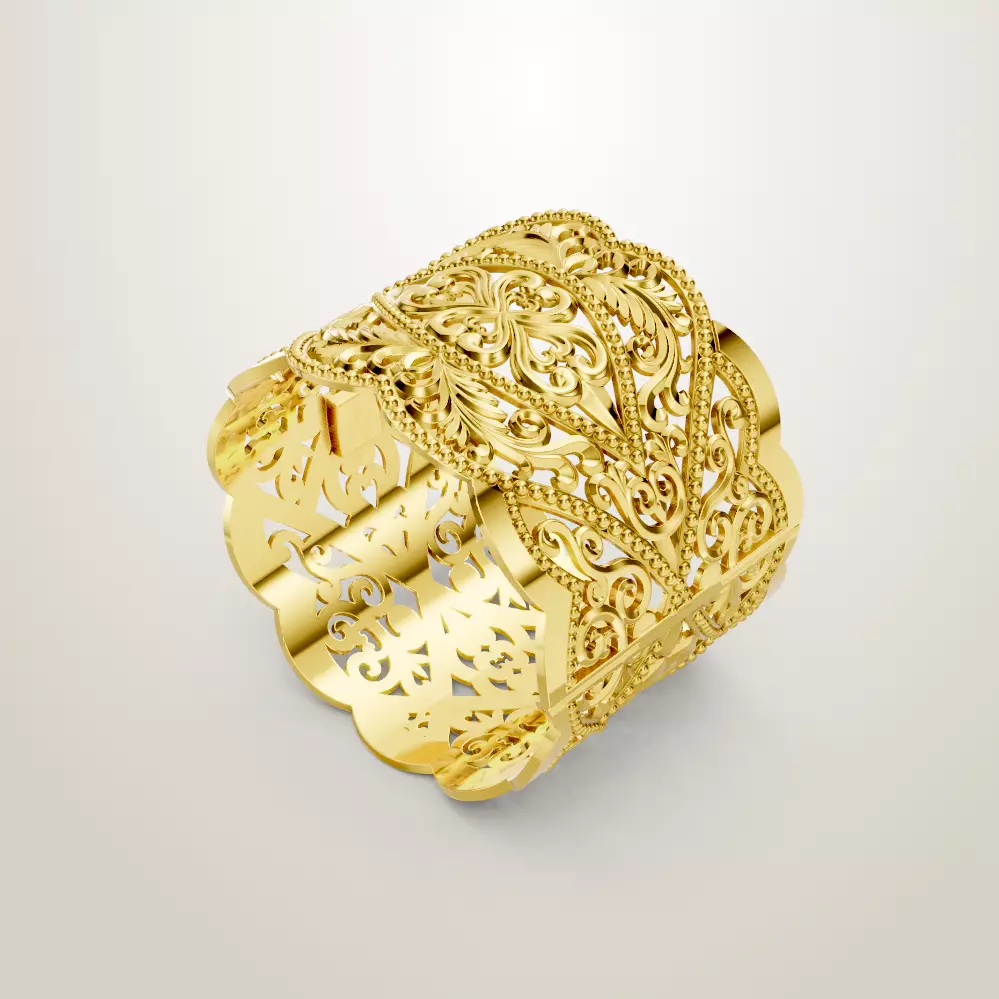 scrollwork bangle 3D print model