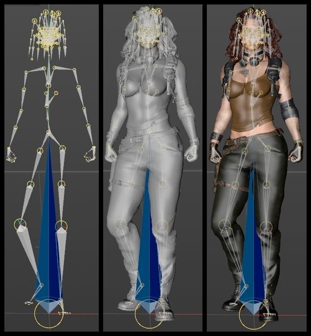 Wasteland Warrior - Adventurer Girl 3D model_9