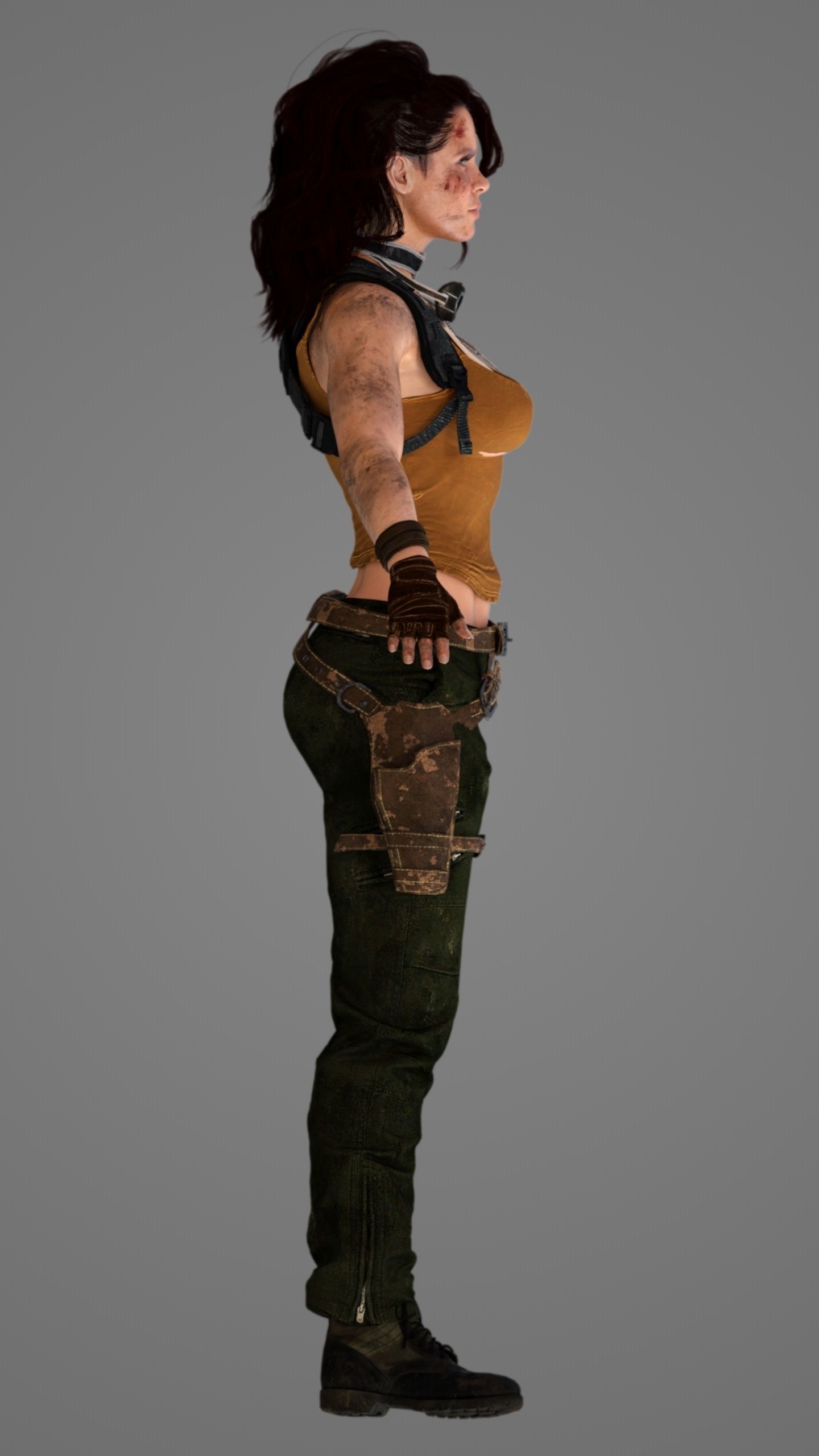 Wasteland Warrior - Adventurer Girl 3D model_5