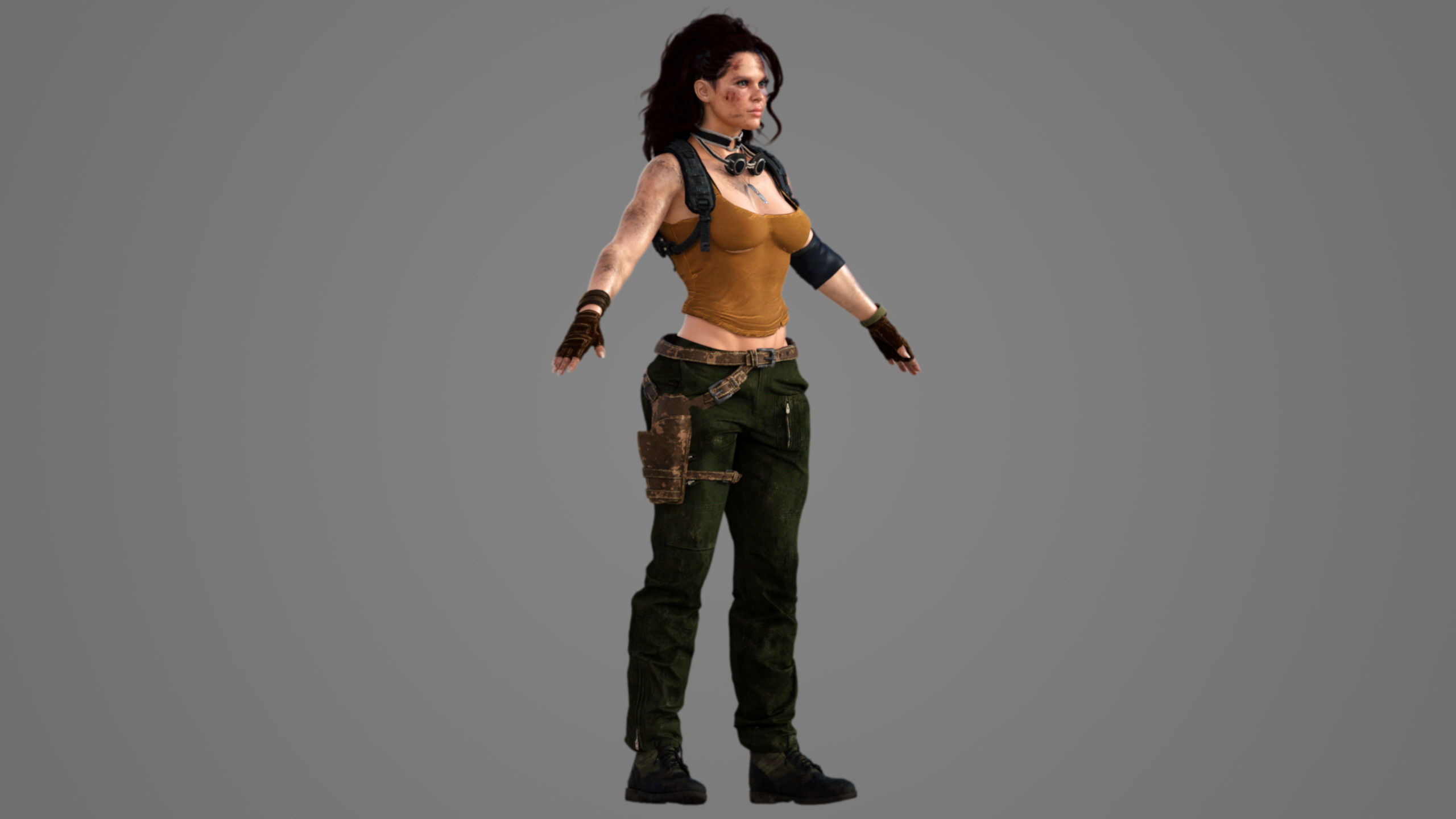 Wasteland Warrior - Adventurer Girl 3D model_3