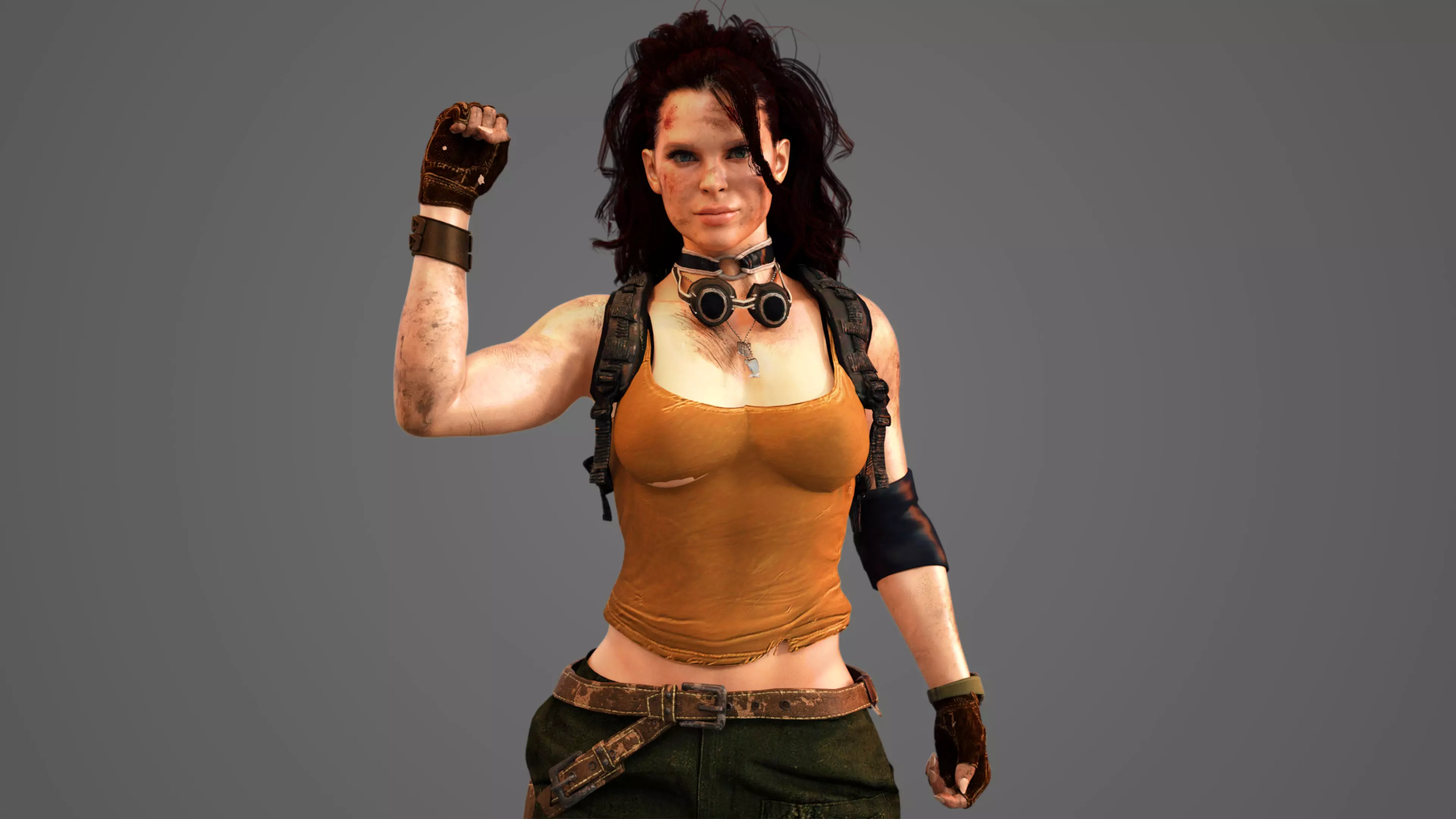 Wasteland Warrior - Adventurer Girl 3D model_0