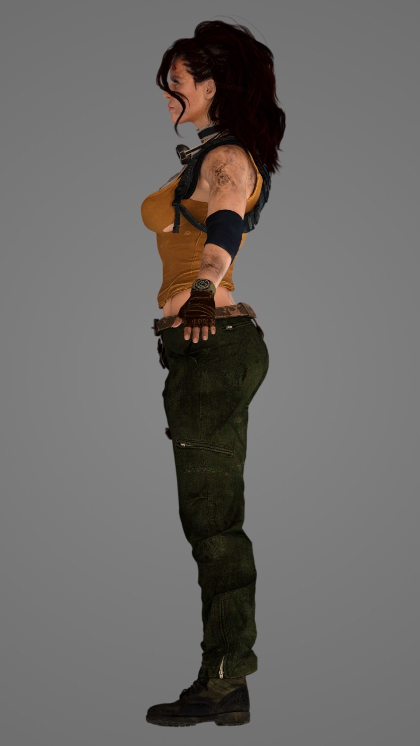 Wasteland Warrior - Adventurer Girl 3D model_6