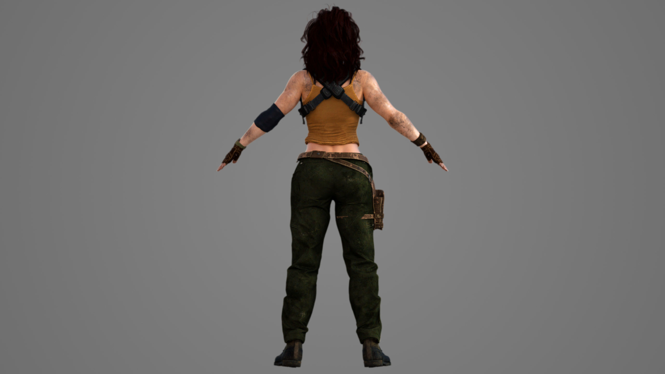 Wasteland Warrior - Adventurer Girl 3D model_7