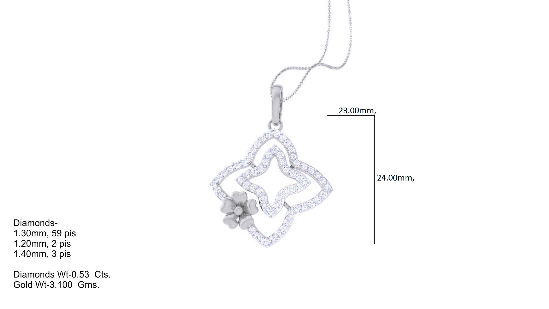 High Jewelry Pendant Earrings Set 3dm stl obj mtl gltf glb 3D print model_14