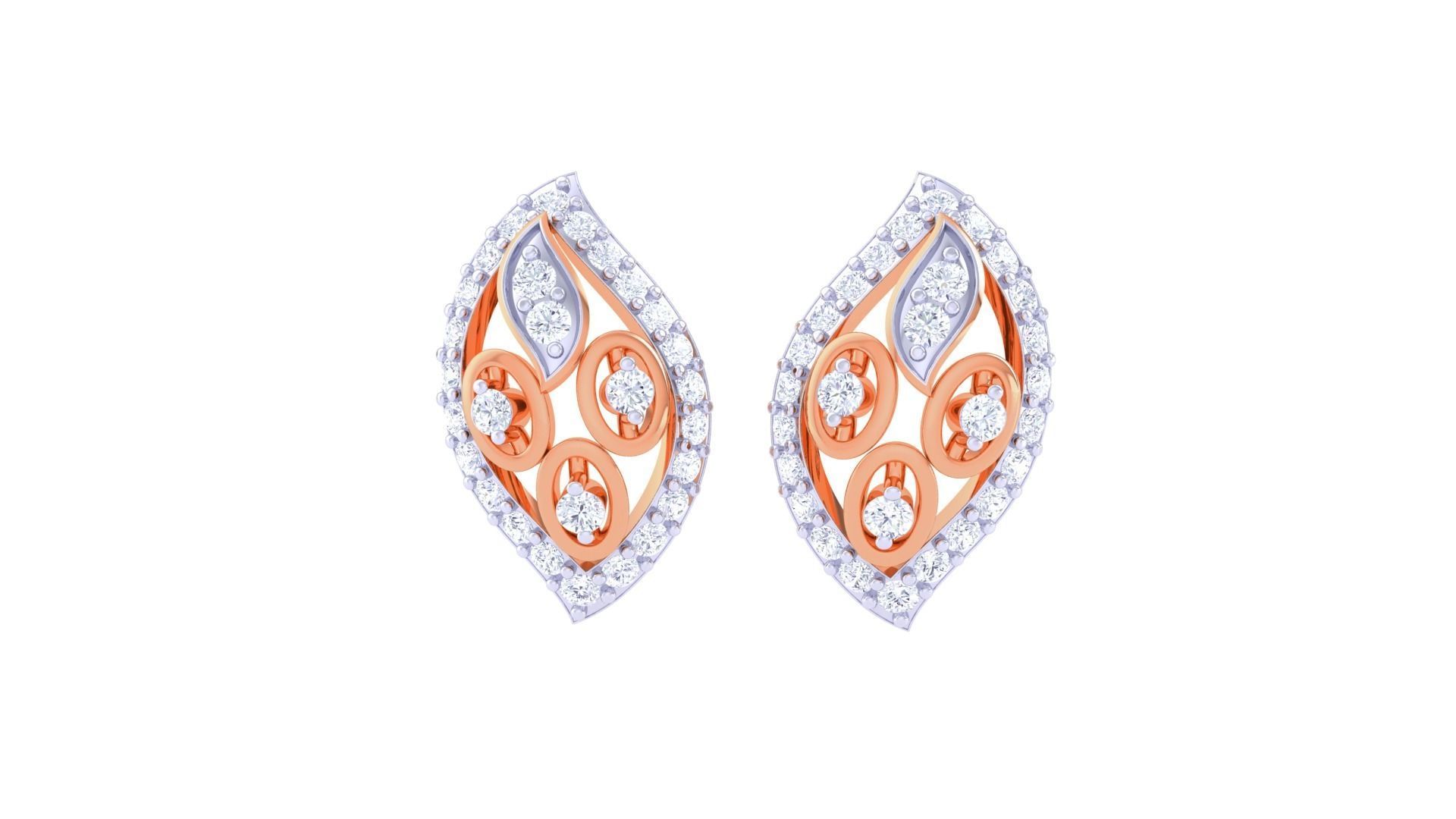 High Jewelry Pendant Earrings Set 3dm stl obj mtl gltf glb 3D print model_6