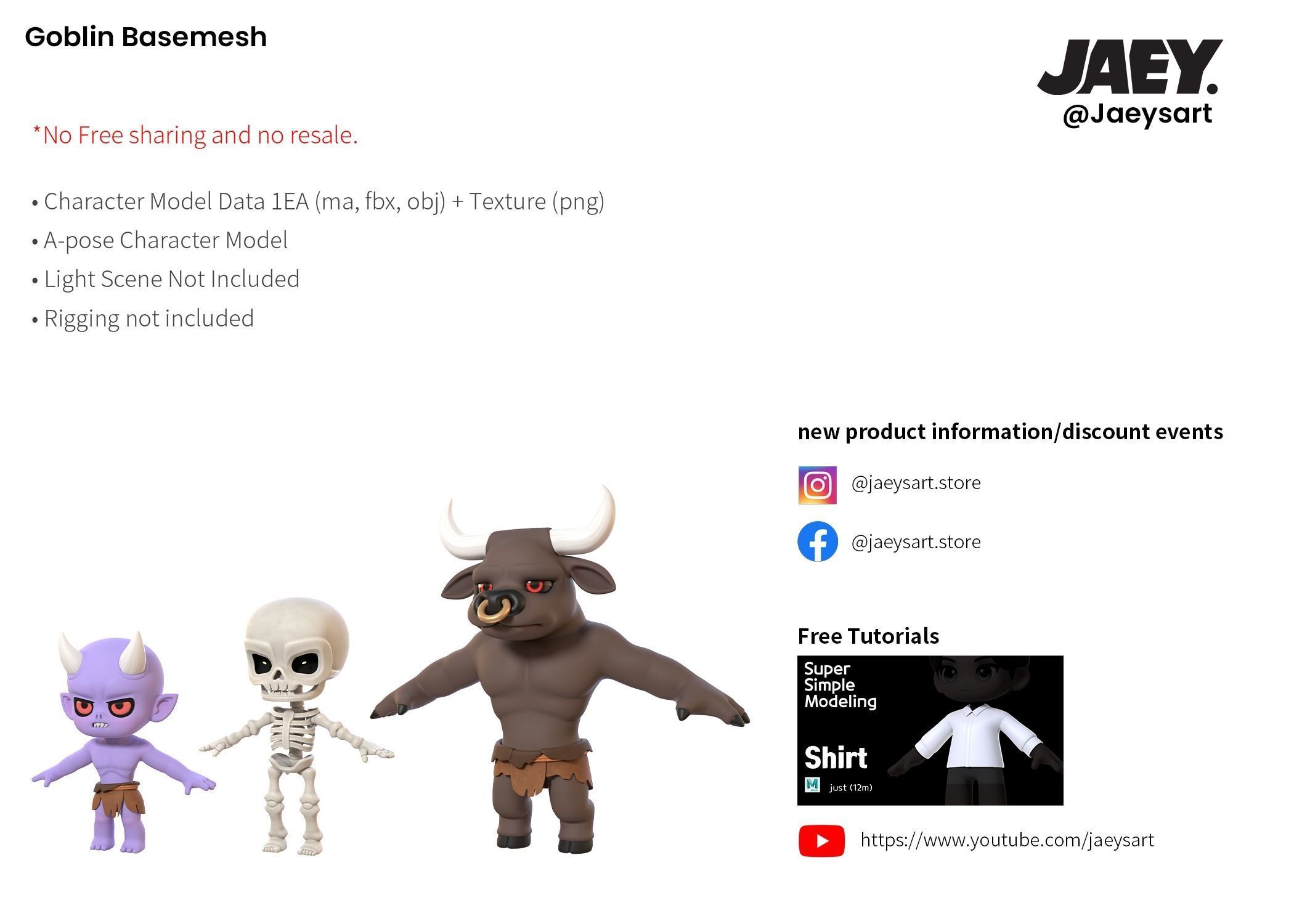 Goblin Basemesh 3D model_6