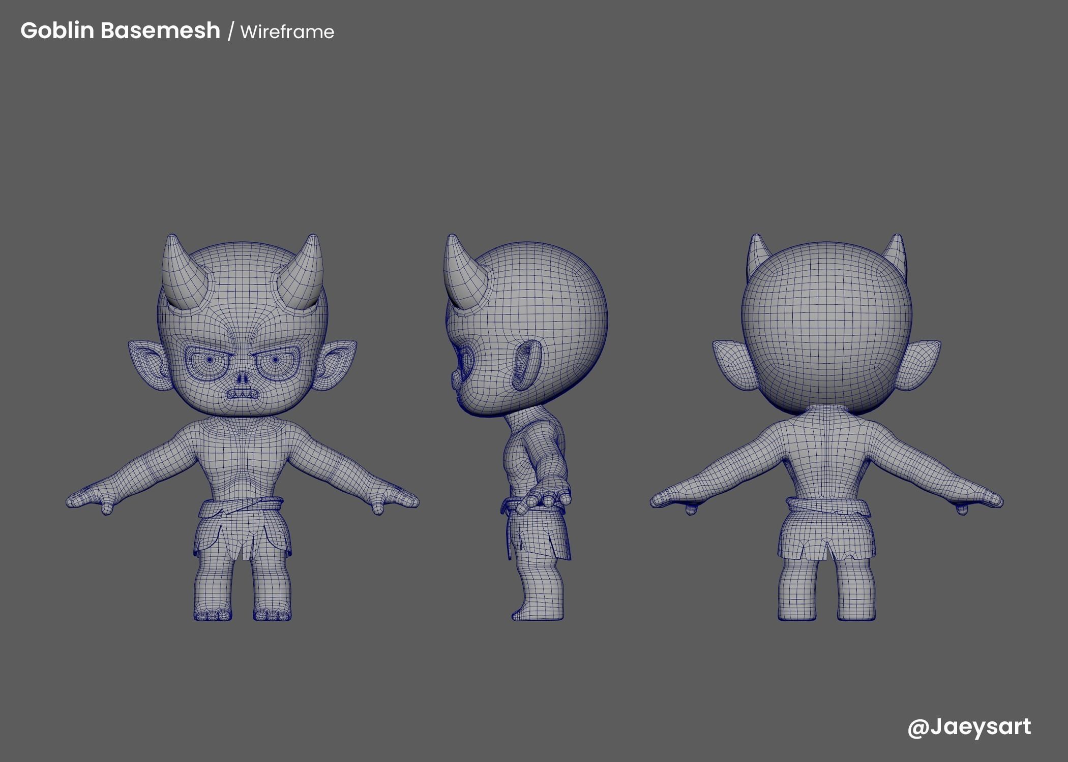 Goblin Basemesh 3D model_3