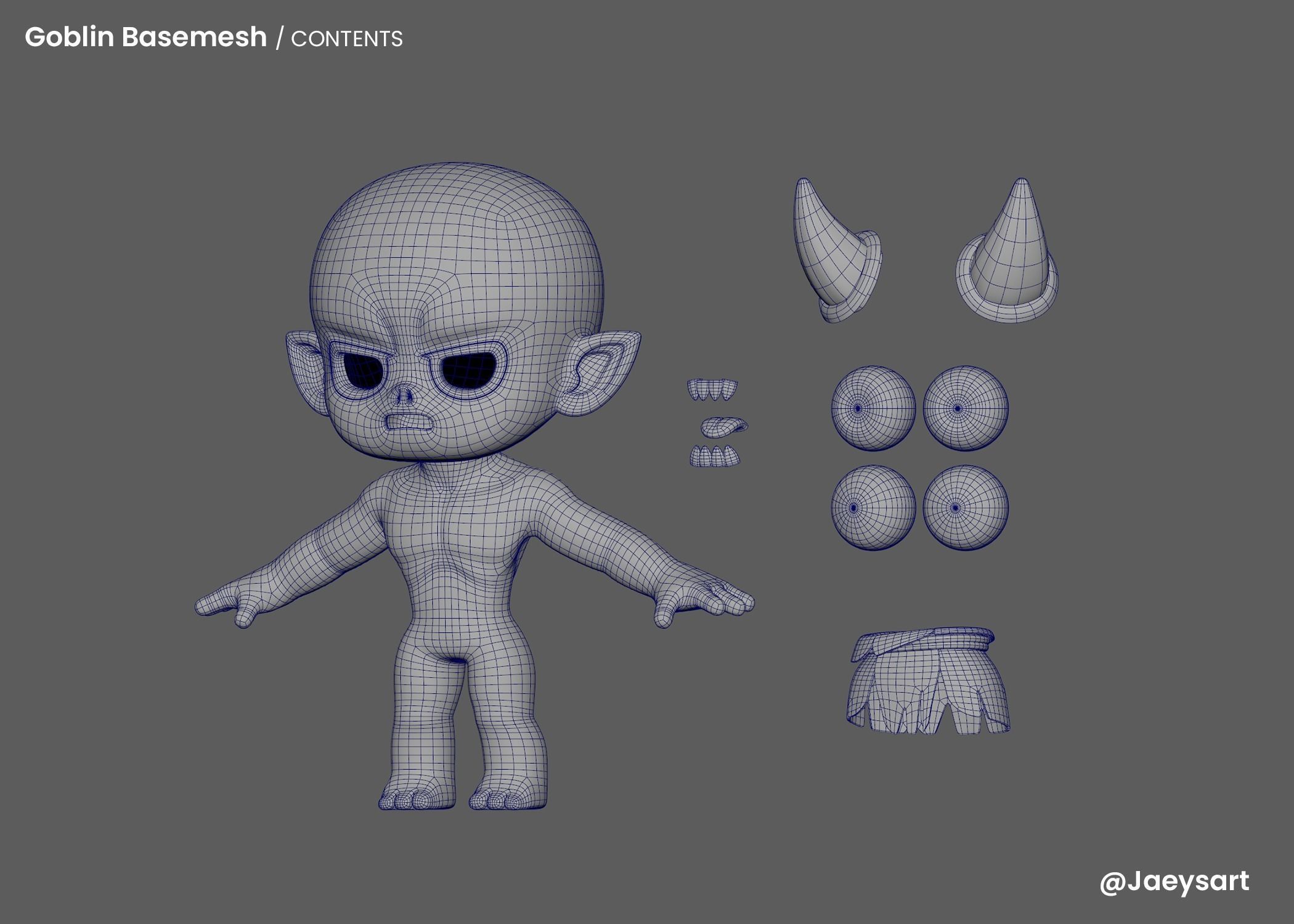 Goblin Basemesh 3D model_1