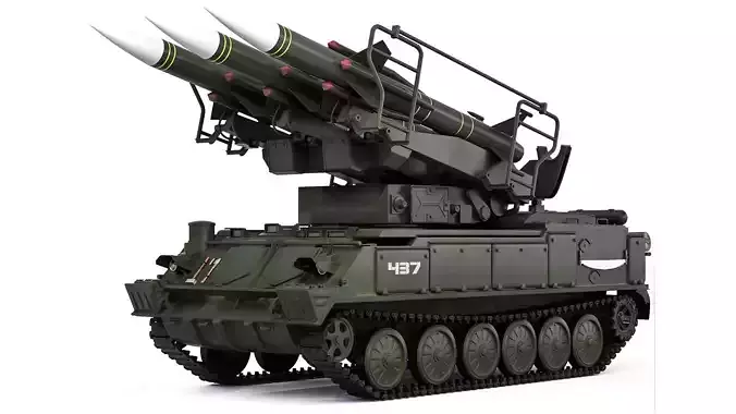 2K12 Kub or SA-6 Gainful 1967 3D model