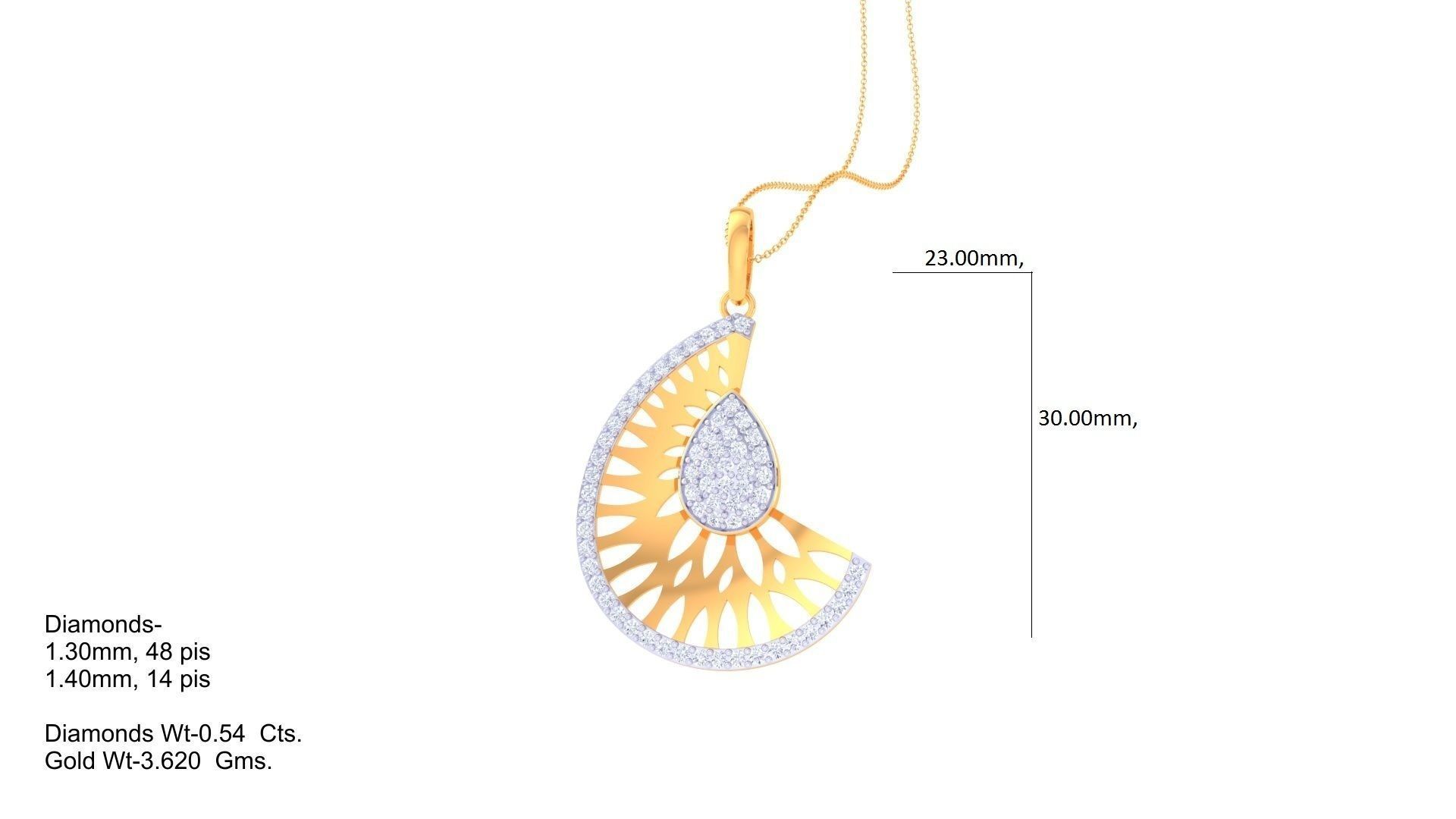High Jewelry Pendant Earrings Set 3dm stl obj mtl gltf glb 3D print model_12
