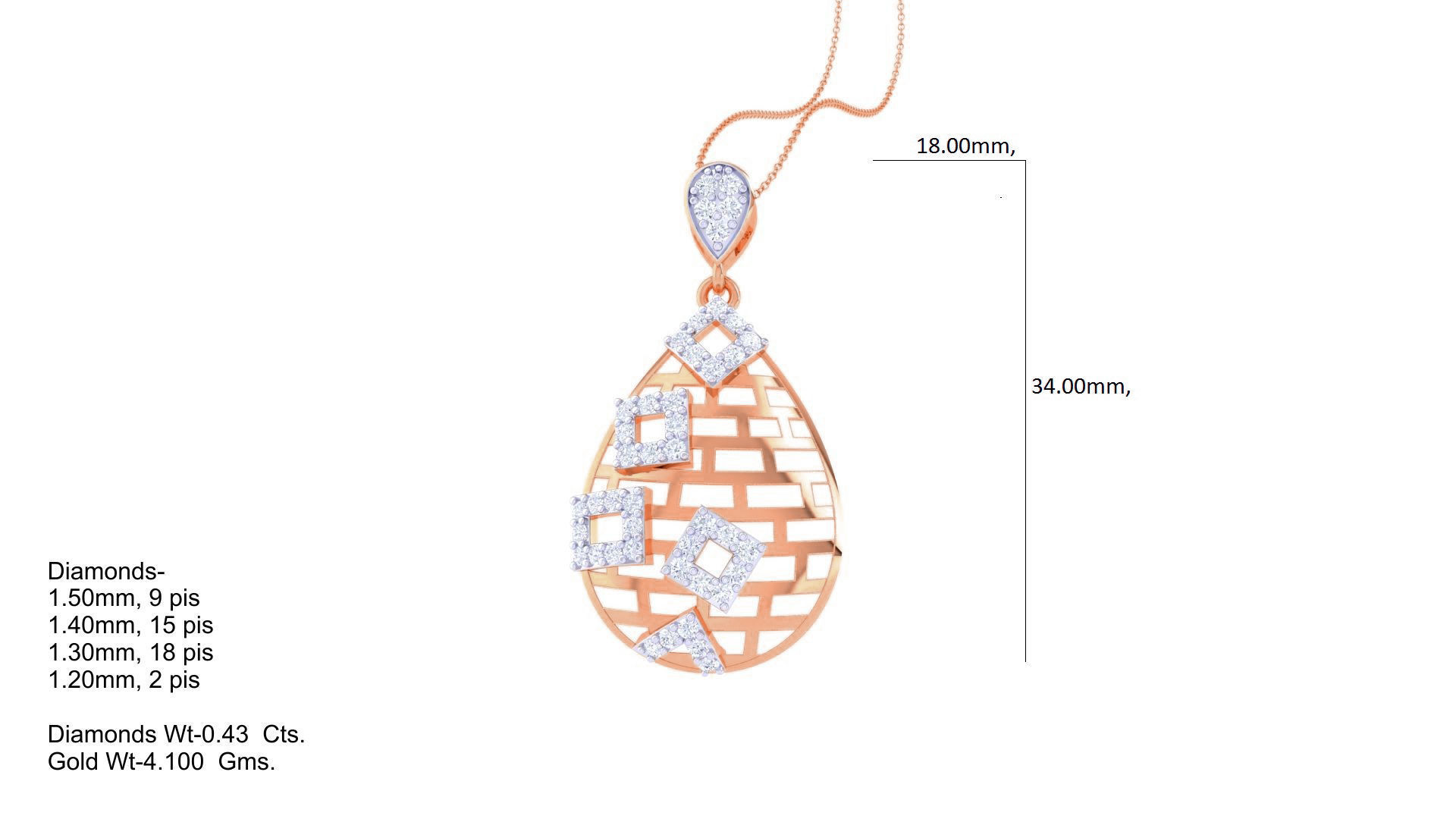 High Jewelry Pendant Earrings Set 3dm stl obj mtl gltf glb 3D print model_12