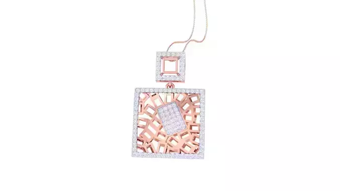 High Jewelry Pendant Earrings Set 3dm stl obj mtl gltf glb