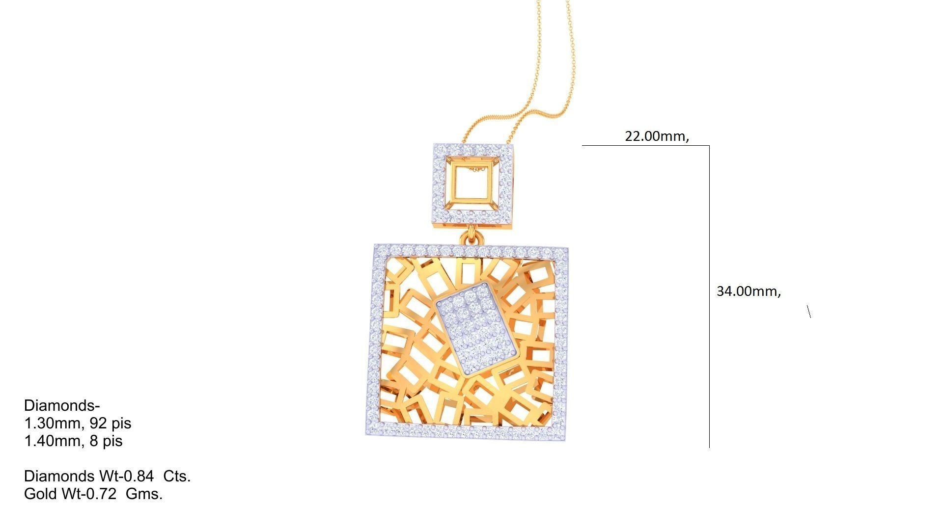 High Jewelry Pendant Earrings Set 3dm stl obj mtl gltf glb 3D print model_13