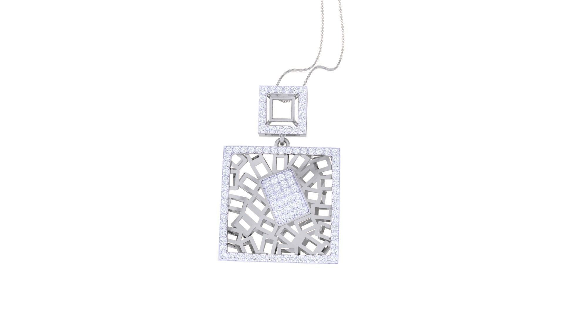 High Jewelry Pendant Earrings Set 3dm stl obj mtl gltf glb 3D print model_17