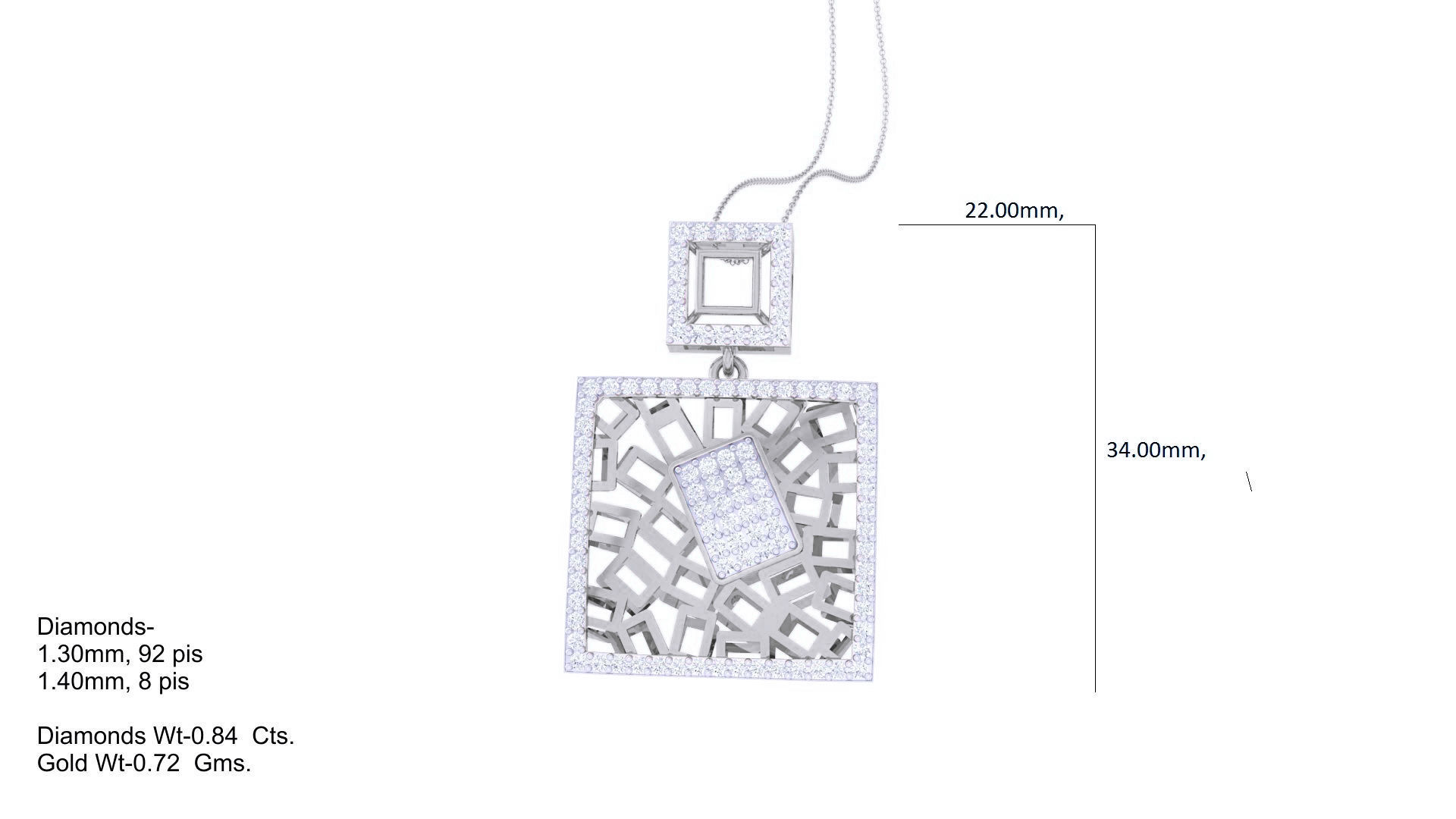 High Jewelry Pendant Earrings Set 3dm stl obj mtl gltf glb 3D print model_12