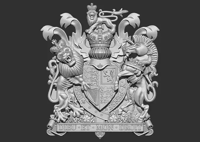 Dieu et mon droit     or    God and my right 3D print model