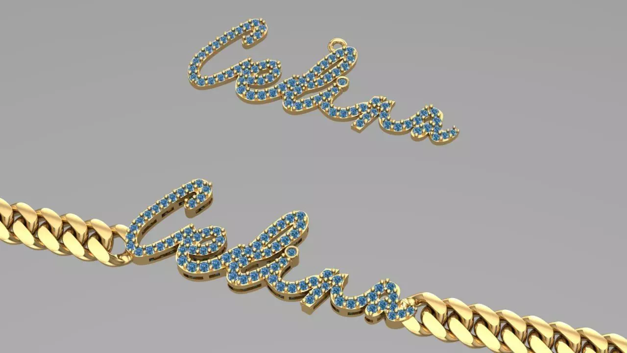 celina pendant and bracelet 3D print model