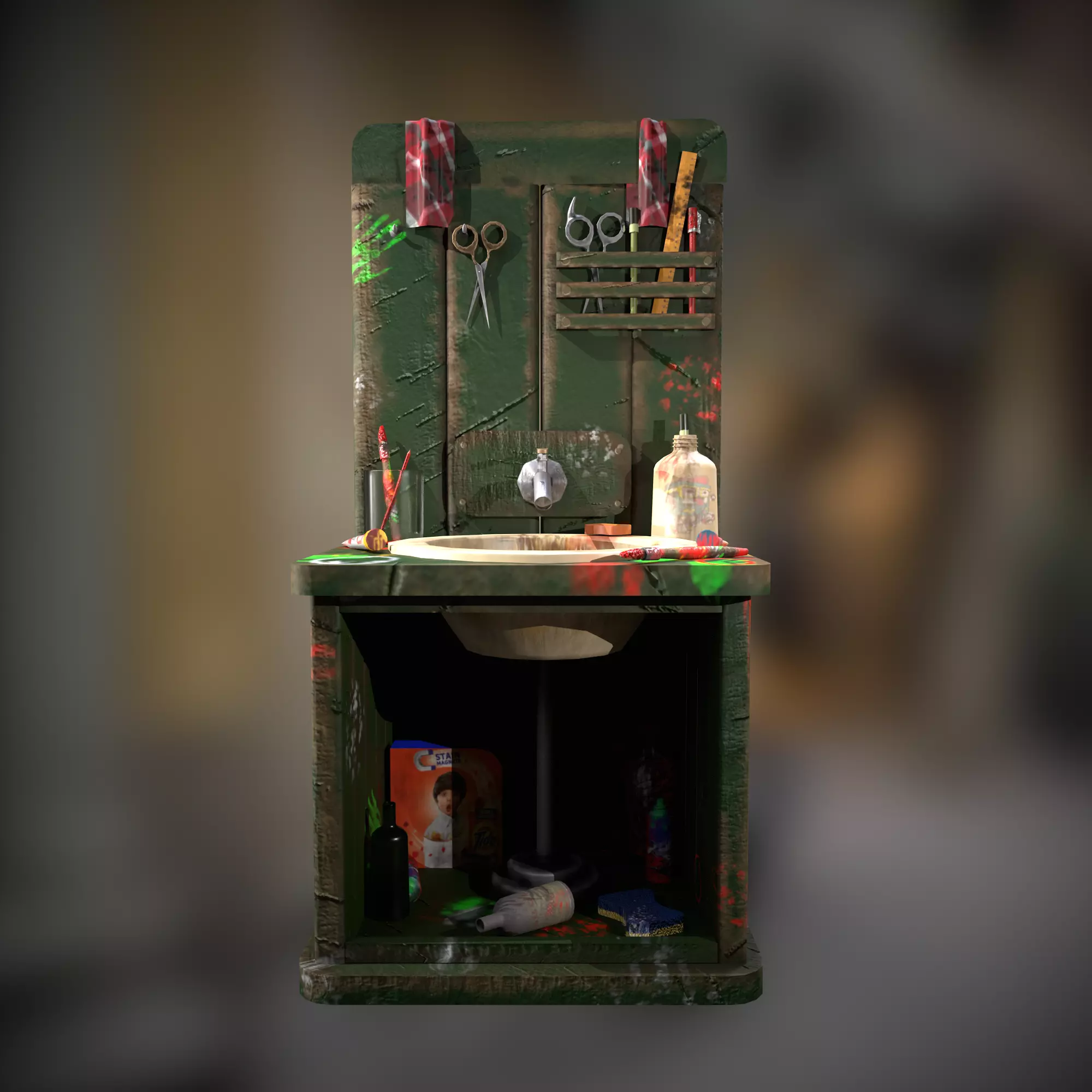 Artist Sink Low-poly 3D model