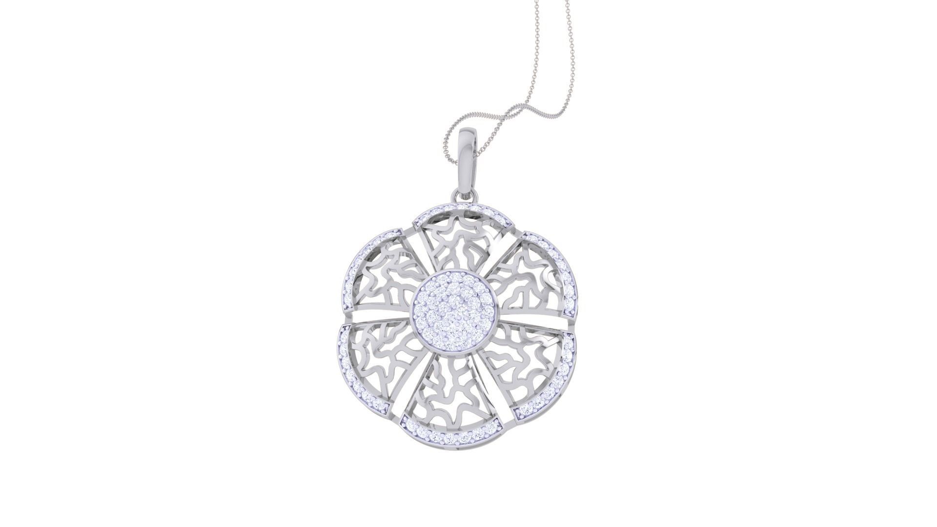 High Jewelry Pendant Earrings Set 3dm stl obj mtl gltf glb 3D print model_15