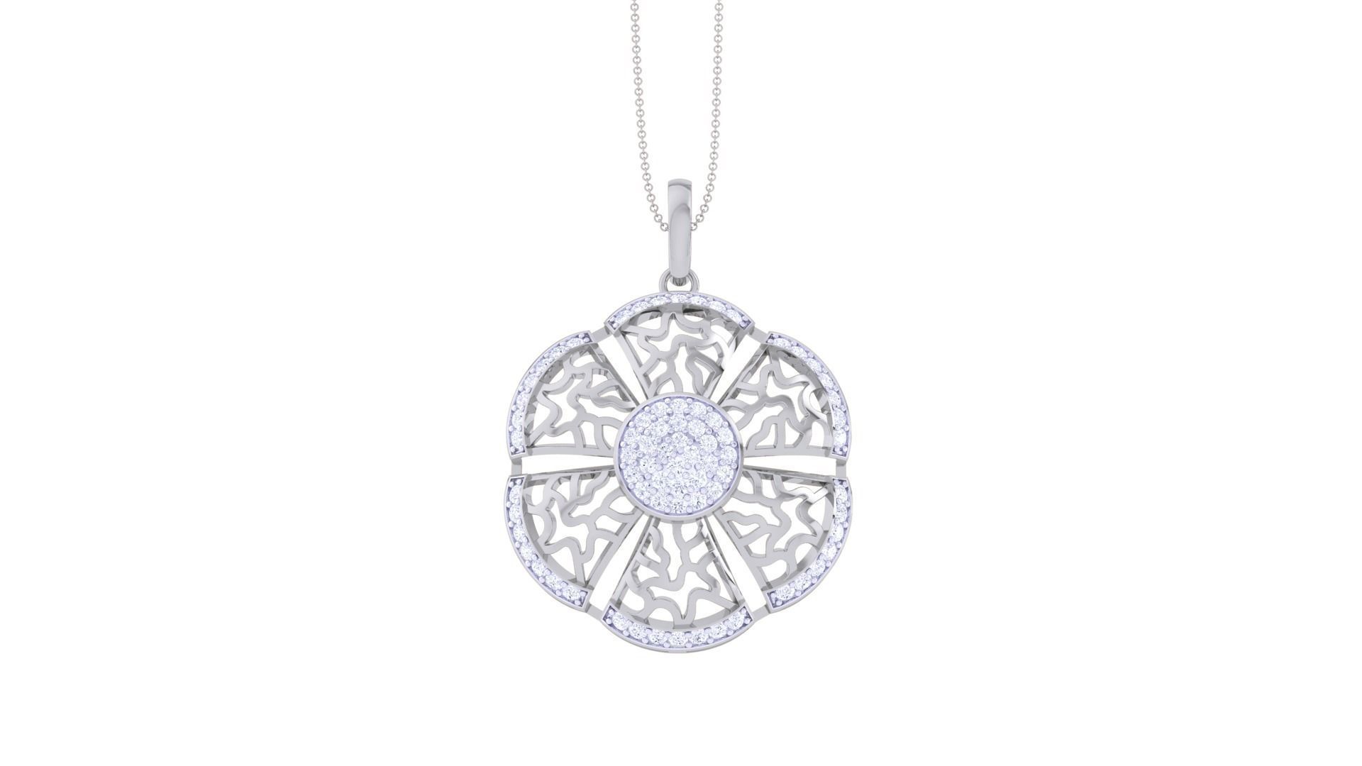 High Jewelry Pendant Earrings Set 3dm stl obj mtl gltf glb 3D print model_19