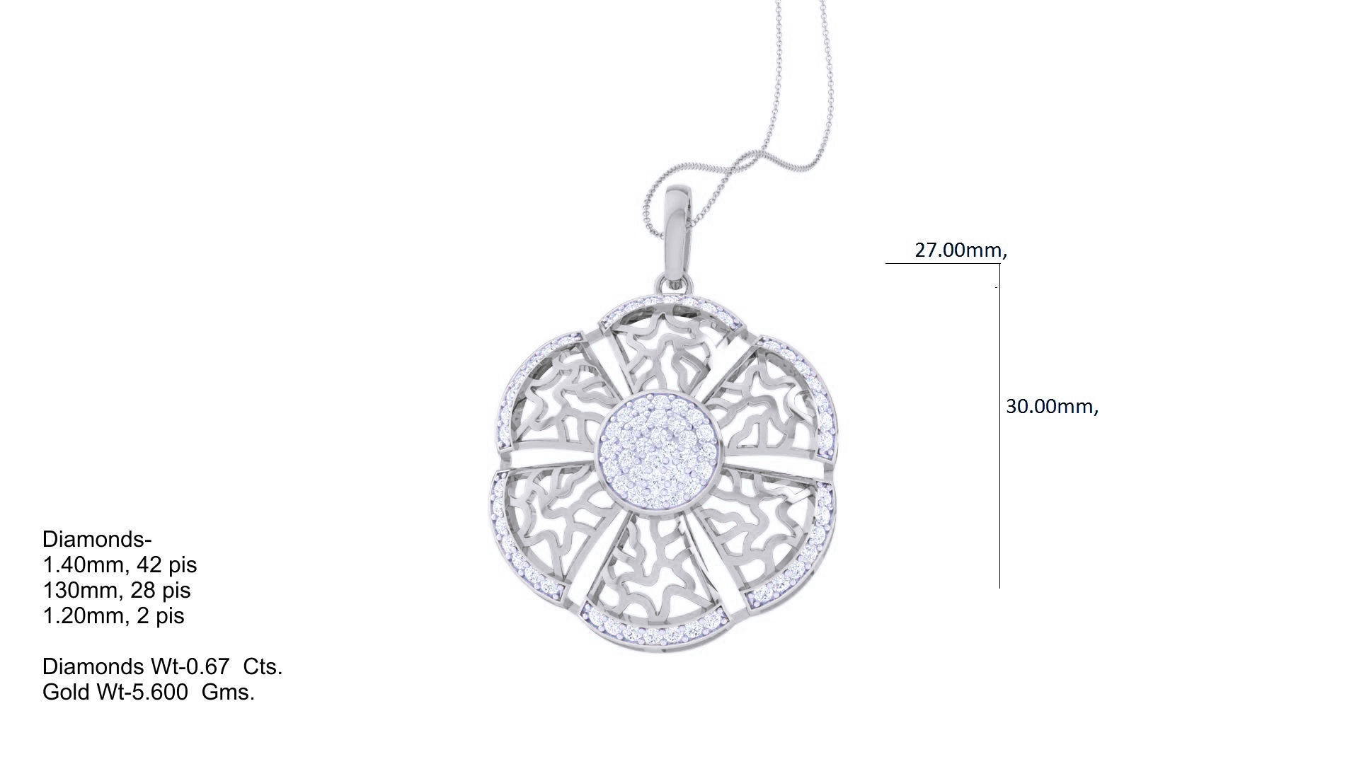 High Jewelry Pendant Earrings Set 3dm stl obj mtl gltf glb 3D print model_13