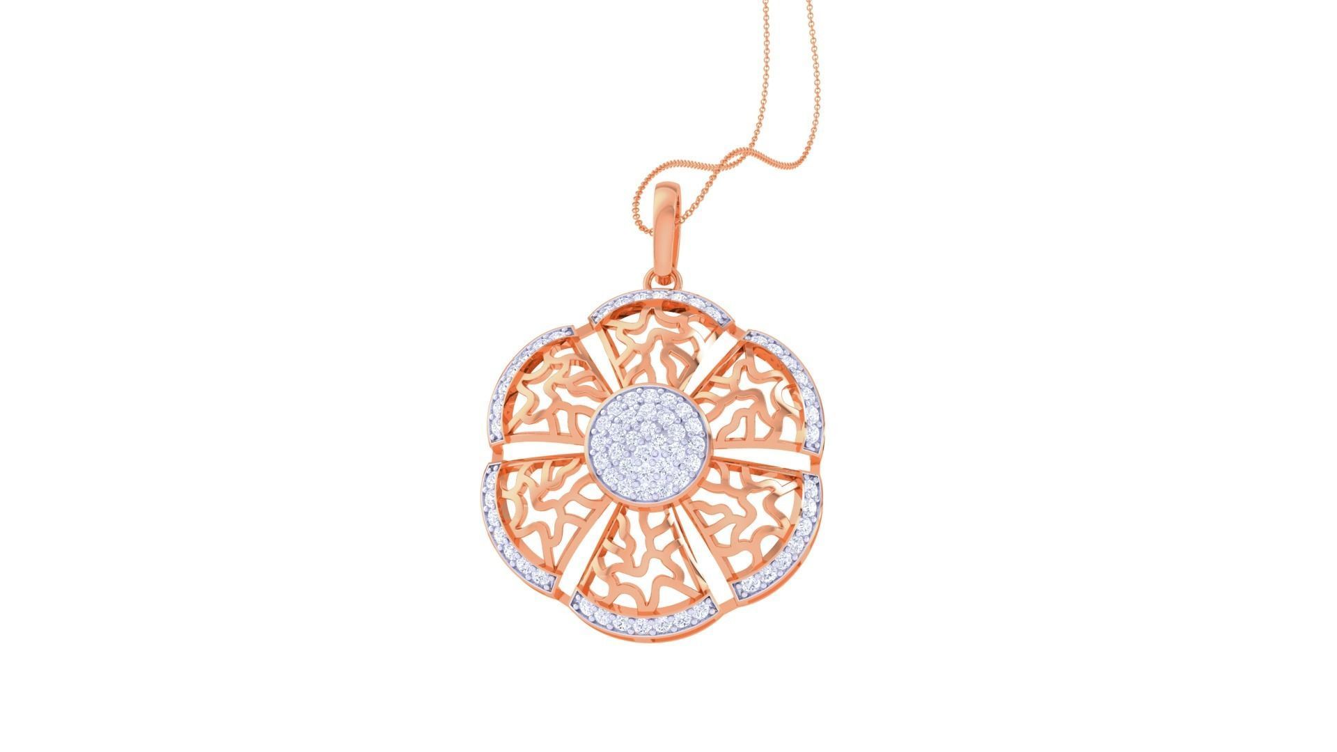 High Jewelry Pendant Earrings Set 3dm stl obj mtl gltf glb 3D print model_17