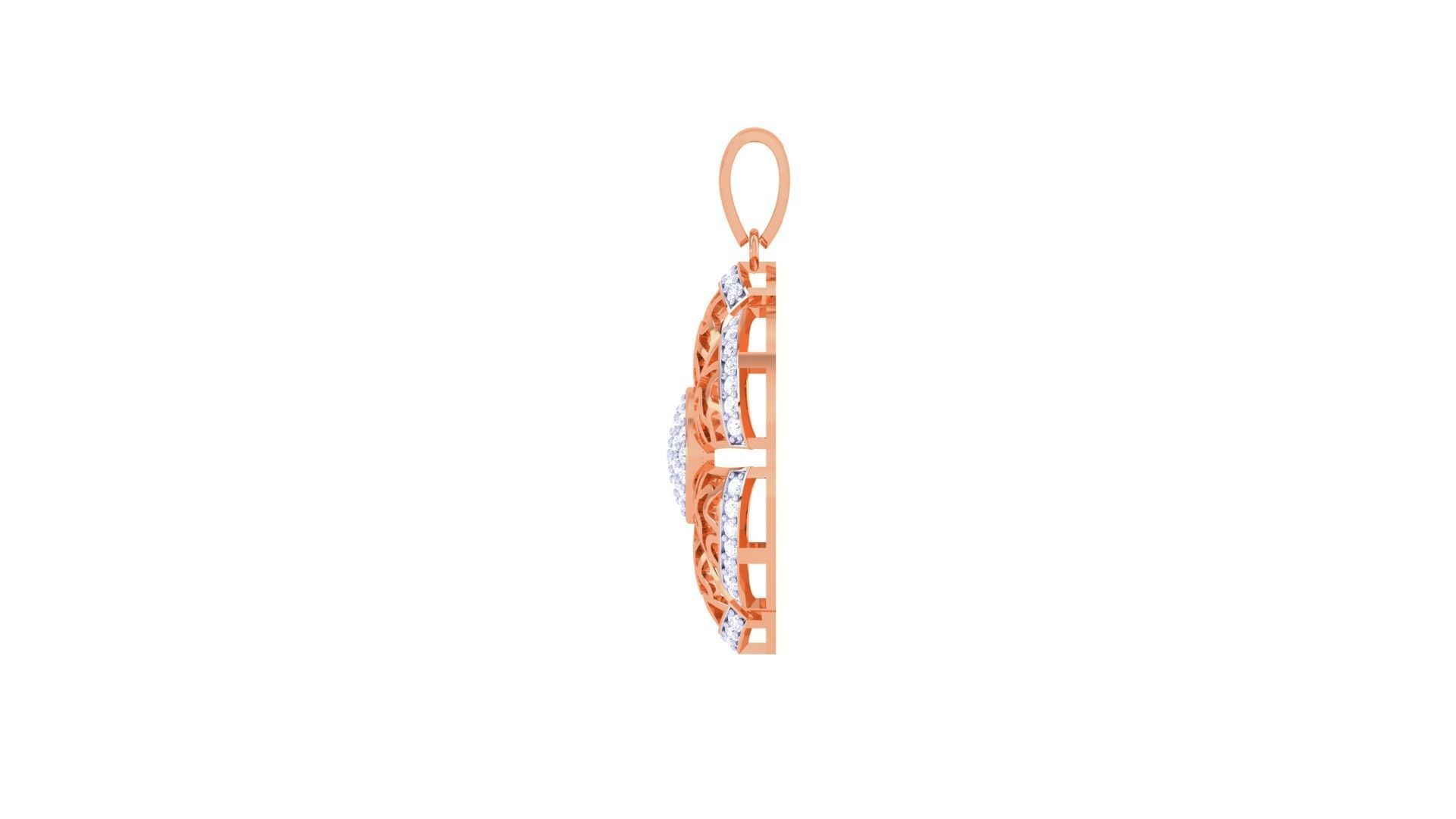 High Jewelry Pendant Earrings Set 3dm stl obj mtl gltf glb 3D print model_23