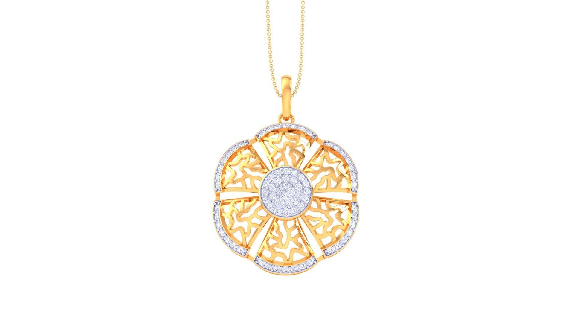 High Jewelry Pendant Earrings Set 3dm stl obj mtl gltf glb 3D print model_20