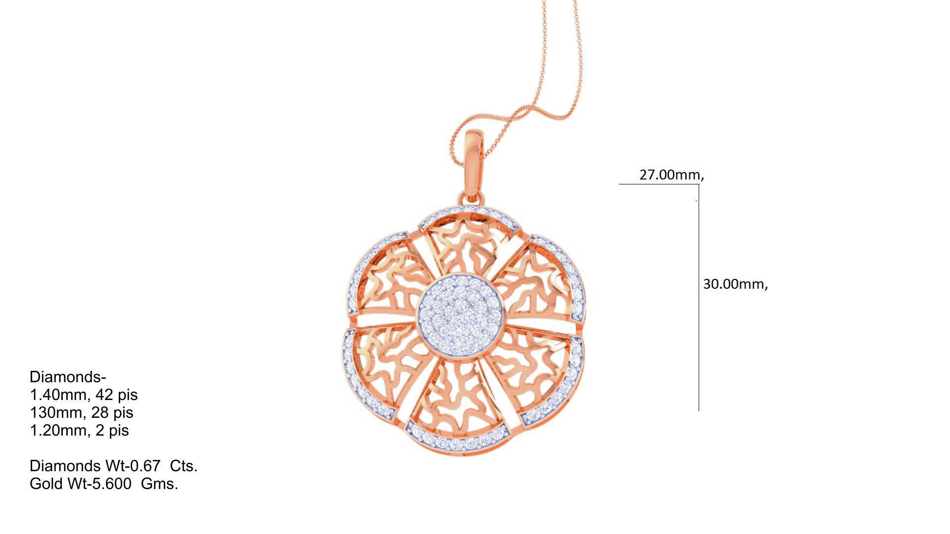 High Jewelry Pendant Earrings Set 3dm stl obj mtl gltf glb 3D print model_14