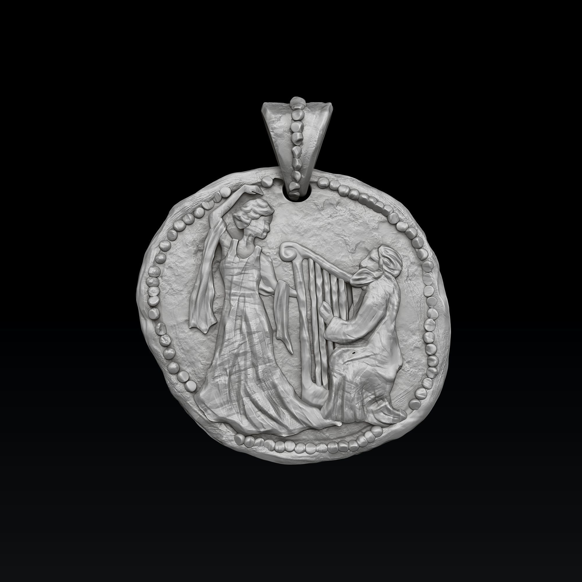 Old Coin Pendant 3D print model_5
