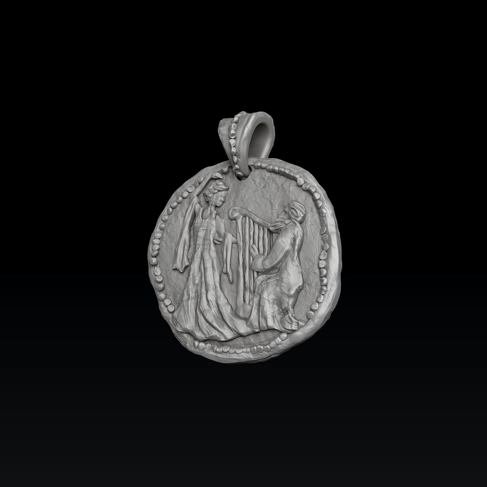 Old Coin Pendant 3D print model_6