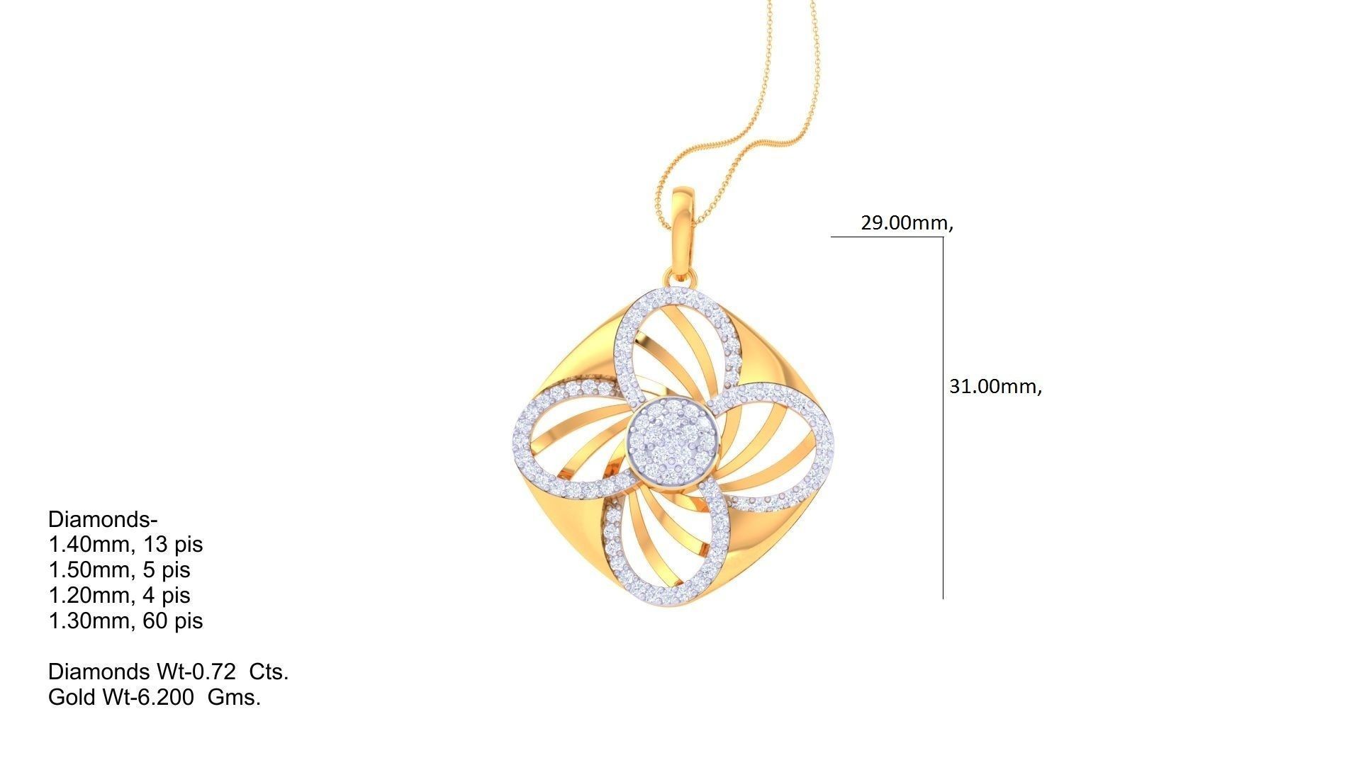 High Jewelry Pendant Earrings Set 3dm stl obj mtl gltf glb 3D print model_12