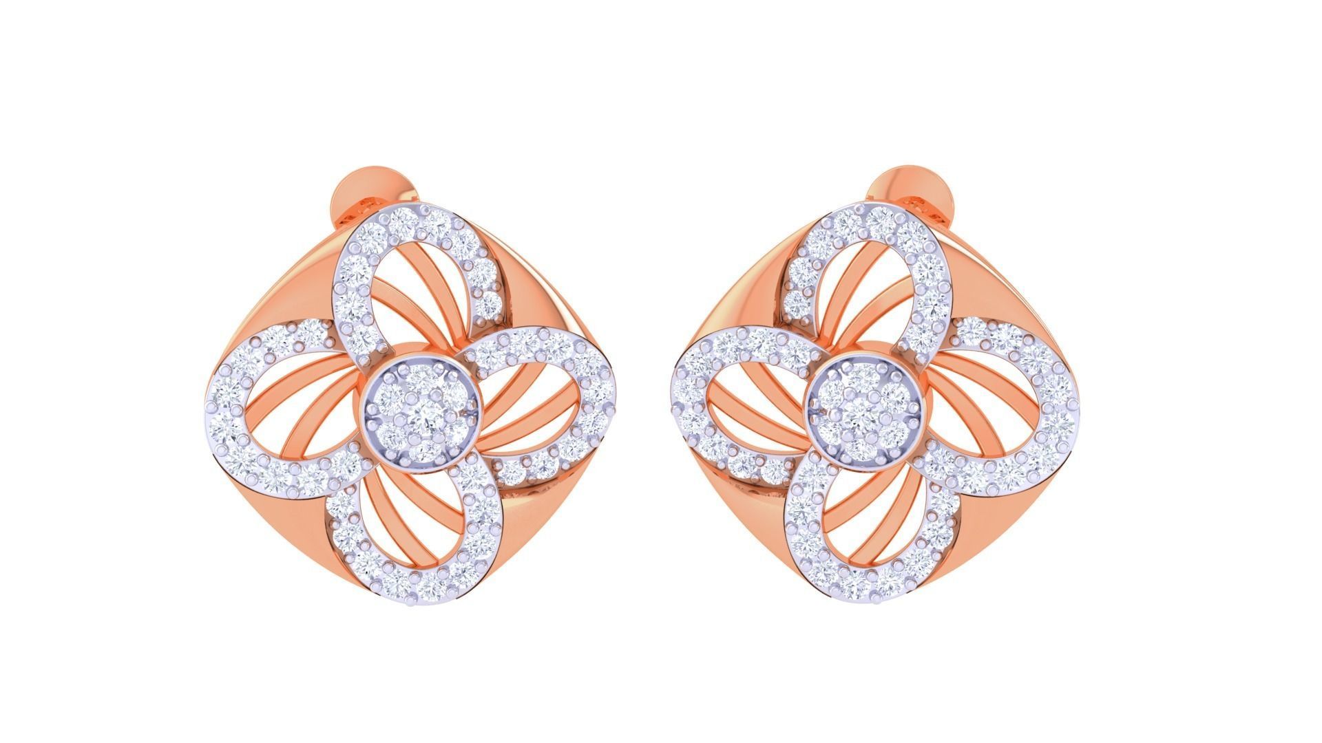 High Jewelry Pendant Earrings Set 3dm stl obj mtl gltf glb 3D print model_5