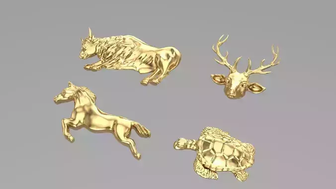 bull turtle horse and beer head