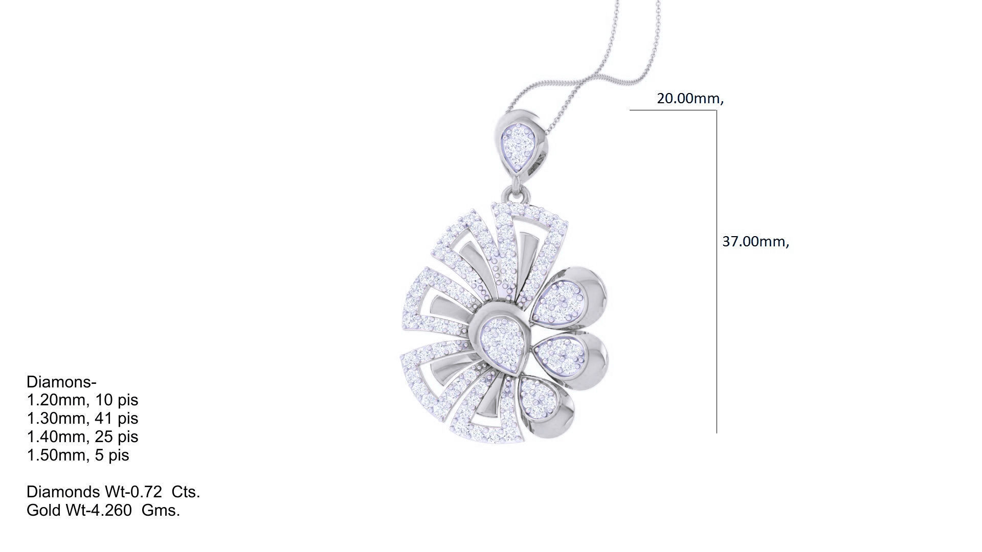 High Jewelry Pendant Earrings Set 3dm stl obj mtl gltf glb 3D print model_14