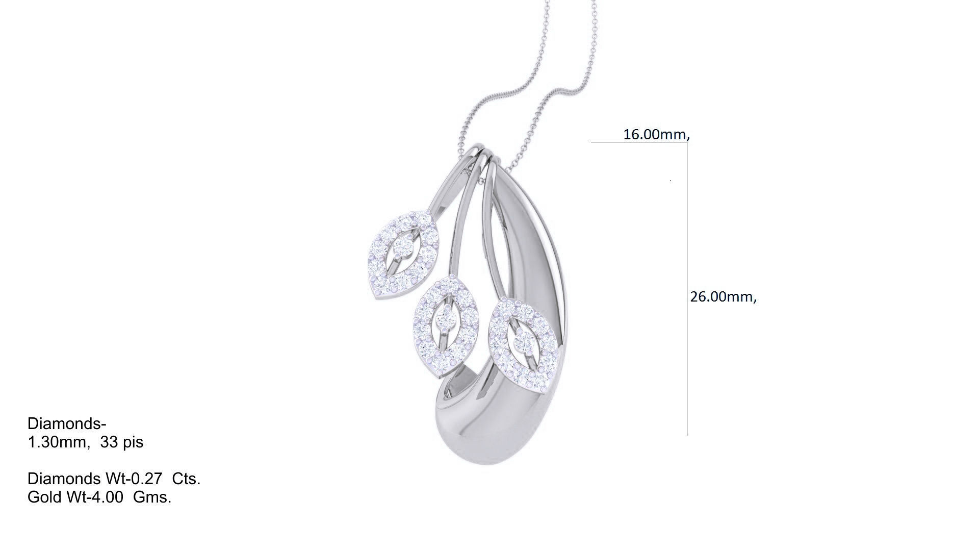 High Jewelry Pendant Earrings Set 3dm stl obj mtl gltf glb 3D print model_14