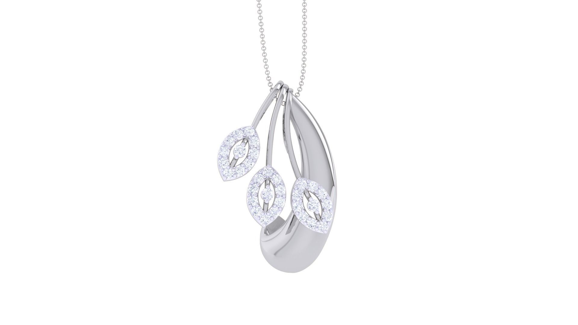 High Jewelry Pendant Earrings Set 3dm stl obj mtl gltf glb 3D print model_18