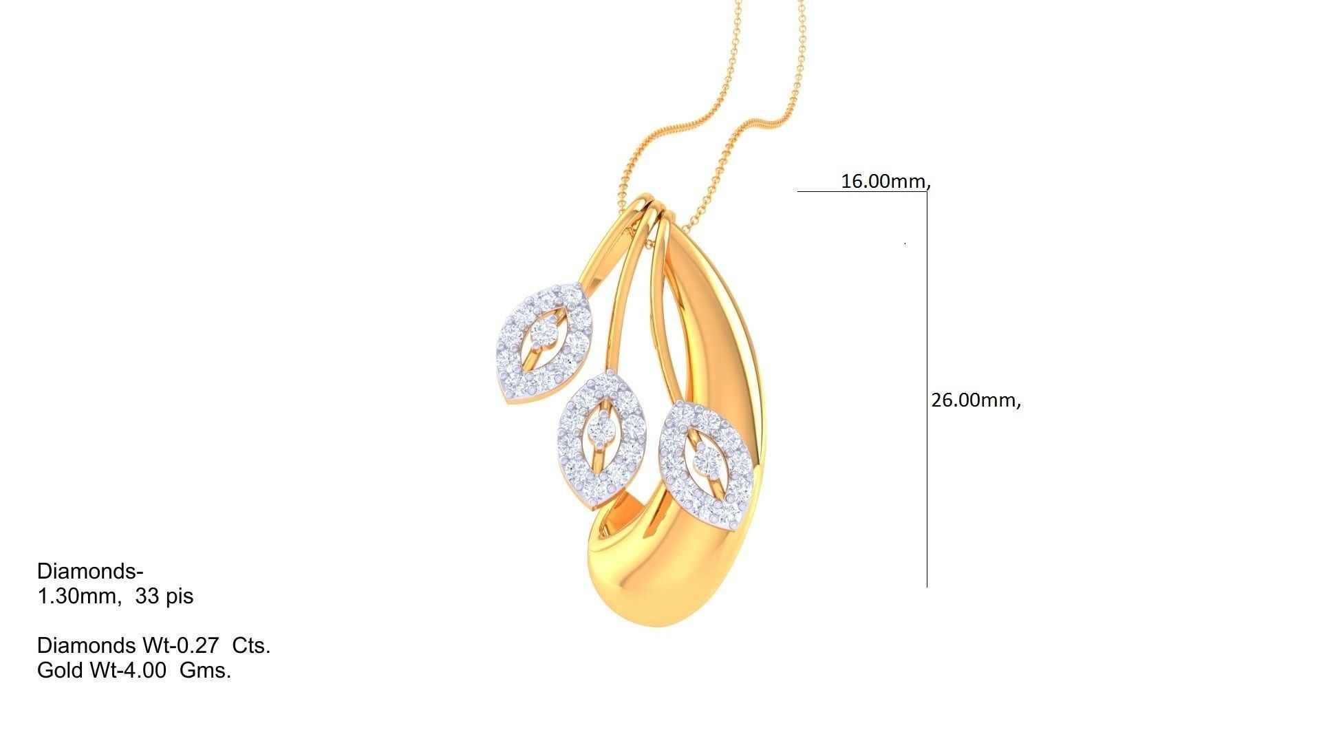 High Jewelry Pendant Earrings Set 3dm stl obj mtl gltf glb 3D print model_12