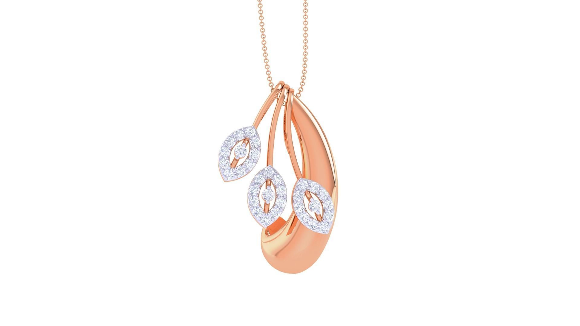 High Jewelry Pendant Earrings Set 3dm stl obj mtl gltf glb 3D print model_20