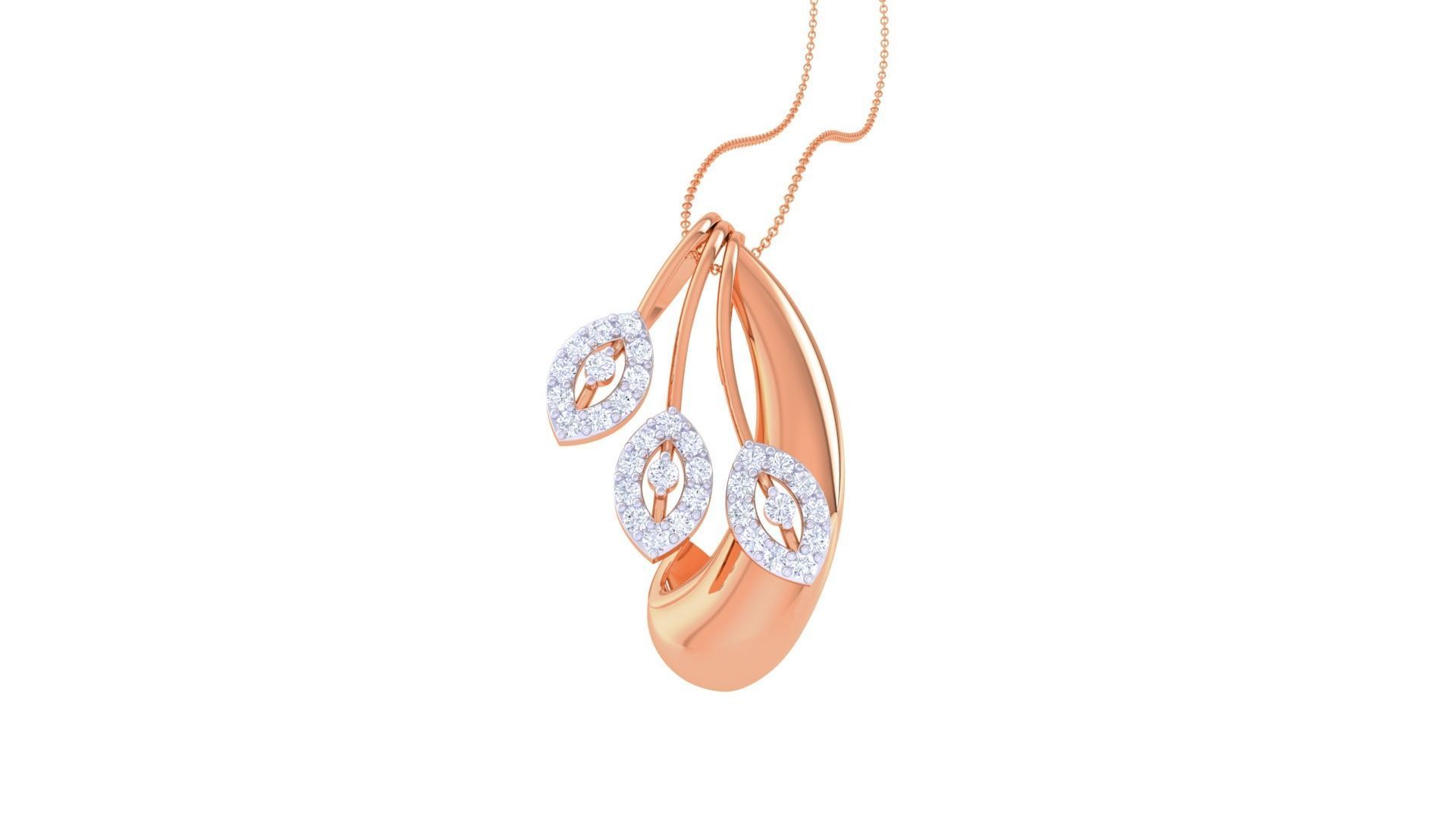 High Jewelry Pendant Earrings Set 3dm stl obj mtl gltf glb 3D print model_16