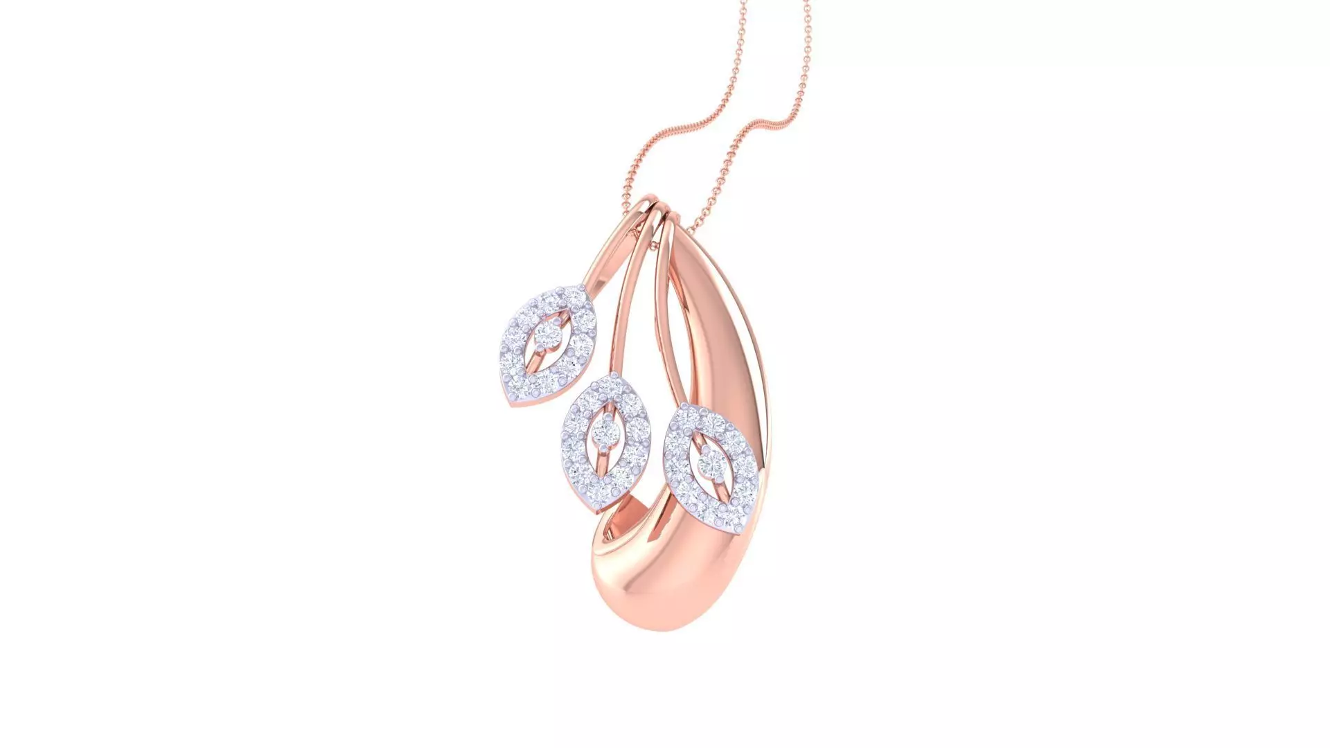 High Jewelry Pendant Earrings Set 3dm stl obj mtl gltf glb 3D print model_0