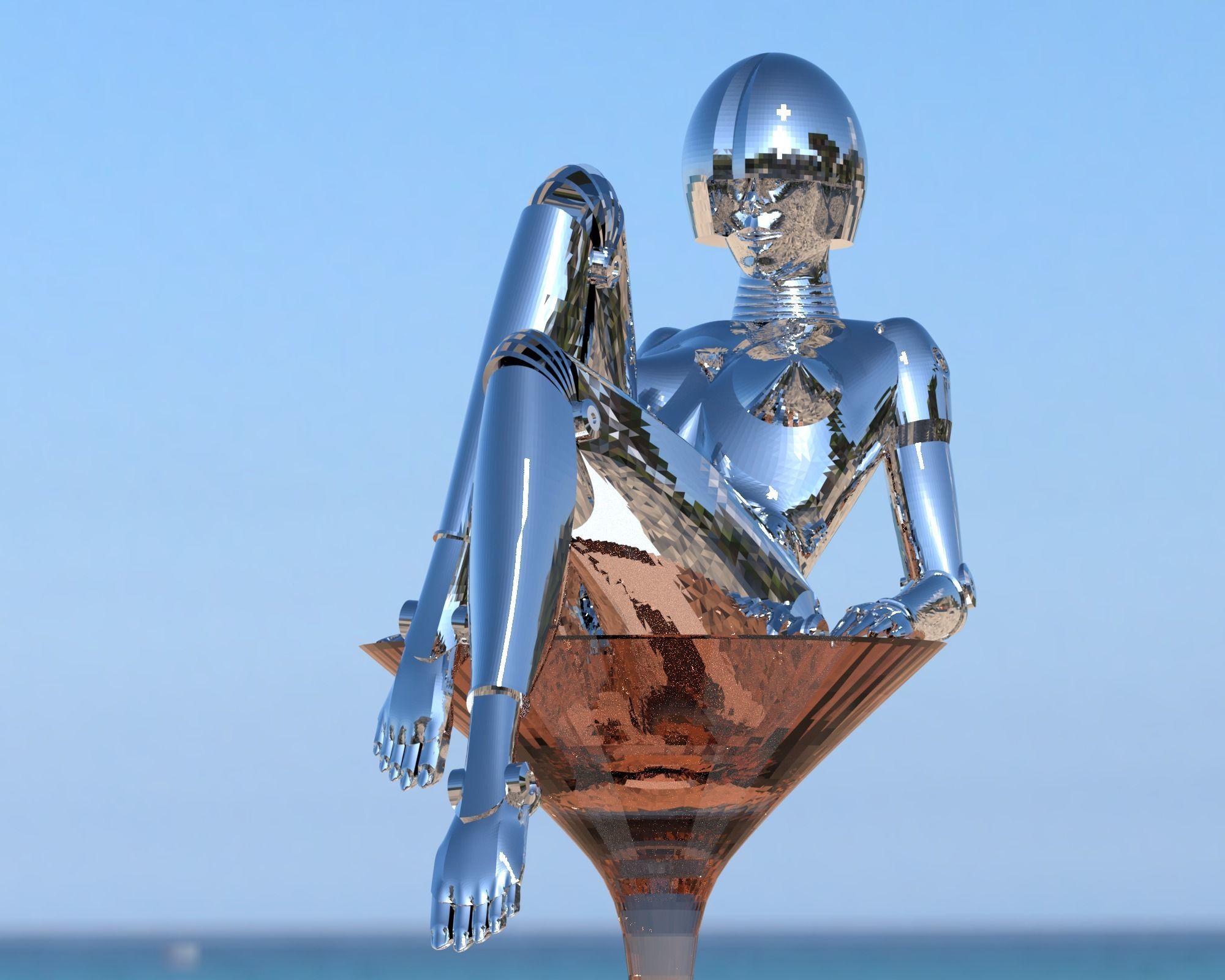 sexy robot Sci-fi Robotic 3D print model_1