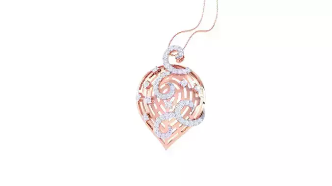 High Jewelry Pendant Earrings Set 3dm stl obj mtl gltf glb